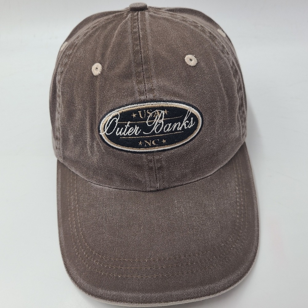Outer Banks Hat Strapback Ahead Brown North Carolina Souvenir Casual‎ Logo Men